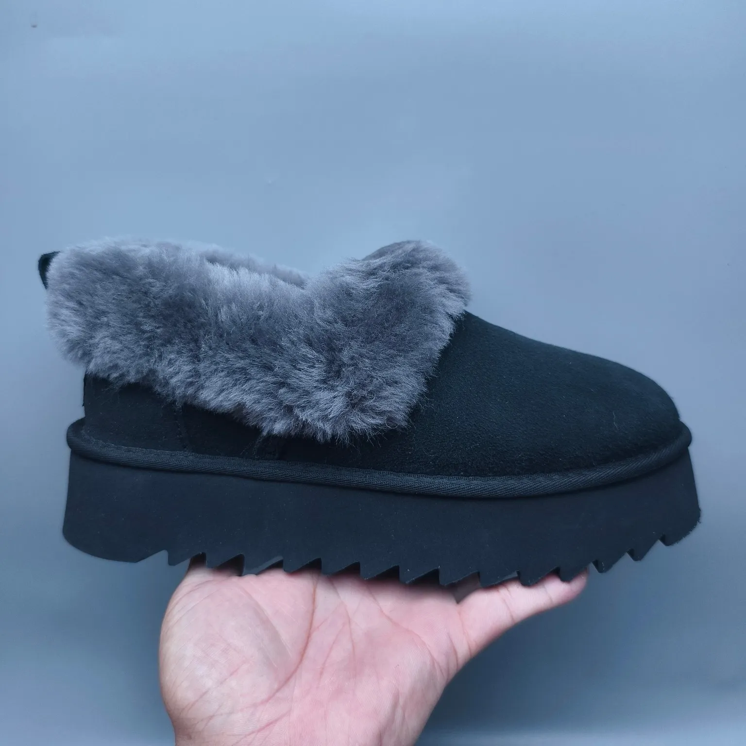 💰480 UGG sheepskin all-in-one snow boots 6733 Thick-soled non-slip slip-on casual style Color: Maroon Antelope Brown Black Size: 35-40